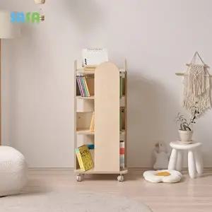 [사사가구]E0 베베 내추럴 3단 아동 이동식 낮은 책장 책꽂이