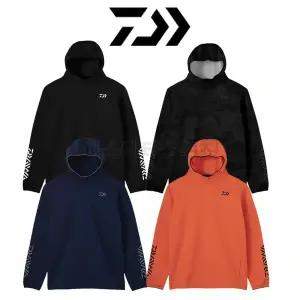 다이와 DAIWA 스트레치 후드 티셔츠 DE-9222 긴팔 라운드 낚시복 상의 선상 갯바위