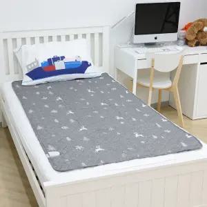 [국내제조][무료배송]  이중탄소열선 국산 온열 전기요 / 눈꽃사슴 싱글_중