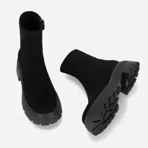 [롯데백화점]엘칸토 여성스웨이드스판쿠션앵클부츠LCWA69U54C