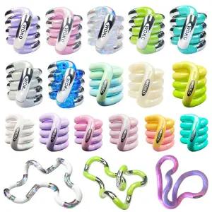 컬러 실버 마그네틱 피젯 토이 탱글 트위스트 말랑이 팝 튜브 팝잇 스트레스 해소 학생 어른 손 장난감