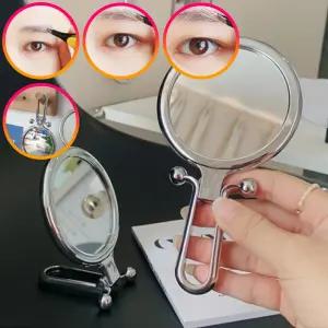 접이식 확대 양면거울 10개 미니 원형 손거울 휴대용 탁상겸용 2배 5배