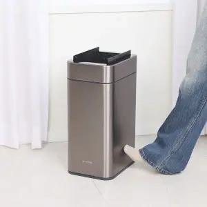 키친아트 20L 자동쓰레기통 충격센서 스마트 센서 LED 휴지통 스텐 종량제호환 KB-2025
