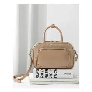 질스튜어트 뉴욕 액세서리 스테디셀러 CITY ESSENTIAL 베이지 나일론 포켓 포인트 스퀘어 토트백 S JABA4F9