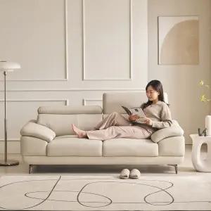 일마레하우스 키엘 3인 무빙헤드레스트 가죽 소파