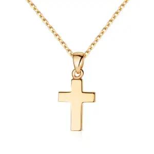 [비앤비골드] 18K 클래식 심플 사각 십자가 펜던트 M NPP40635