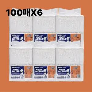 벨버드 하우펫 에이스 패드 100매X6 무향 강아지 배변패드 40cmX50cm