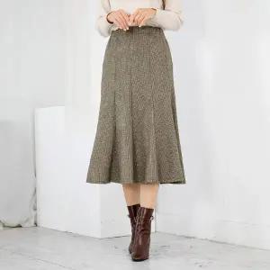 엄마옷 60대 여성 모슬린 기모 인어라인 플레어 롱스커트 511HJK200 중년여성/50대/70대/빅사이즈/할머니옷