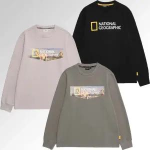 [내셔널지오그래픽](신세계 사우스시티)MW N223UTS020 피너스 빅 로고 라운드넥 긴팔 티셔츠 (공용)