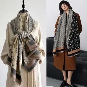(작은꽃) 프리미엄 캐시미어 롱 머플러 목도리 가을 겨울 숄 스카프