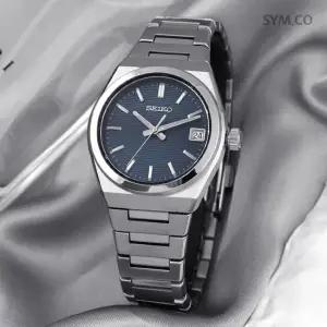 SUR575P1 사파이어 미들사이즈 실버 블루 캐쥬얼 정장 여자 메탈 시계 d