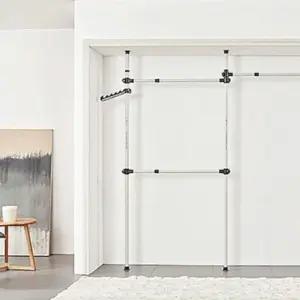 2단행거 벽면행거 자취방 2단 원룸 옷수납대 3개 (WFK9KLL)