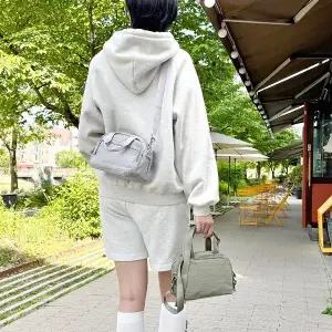 CCB3F4A여성용 나일론 지퍼 스트랩 크로스 토트백