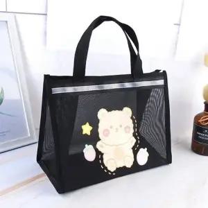 빅사이즈 메쉬 목욕가방 휴대용 샤워 파우치 사우나 수영장 여행 세면