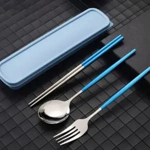 ( )수저 보관함 휴대용 도시락 파우치 방수 케이스 젓가락 식기통 여행용 숟가락통 수저집