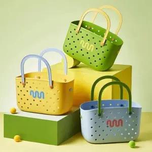 위드기프트 컬러풀 펀칭 목욕가방