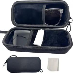 Throjin 이중 안경 케이스 선글라스 EVA 하드 쉘 지퍼 클로저 여행용 차량용