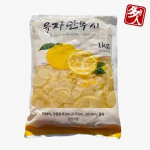 (다인) 코우 유자 슬라이스 단무지 1kg_반달 꼬들 일식 반찬