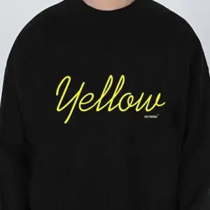 키밍 yellow 커플 단체 캐쥬얼 오버핏 맨투맨 긴팔티 W4B5C77