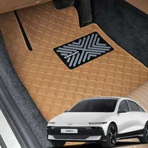 [몬스터클래스]더뉴 아이오닉6 스퀘어 바닥매트 1열+2열 가죽 카매트 발판 페이스리프트 용품