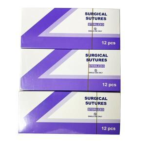 흡수성 봉합사(비제거성) 애완동물 수술용 각형 바늘 및 원형 12개/박스