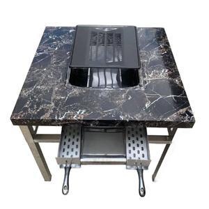 불판 테이블 업소용 깡통 고기테이블 구멍 식탁 매장 업소 10x11x15cm 숯불