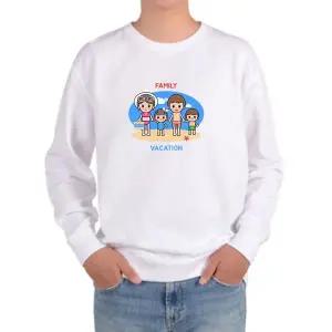 [하프클럽/알티피아]기모맨투맨 가족여행 방학 해변 바다 디자인