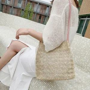 캐주얼 여성 여름 3컬러 패션 라탄 숄더백 가방 Dmq1+9RJM