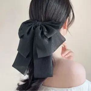 집게 헤어삔 펄 핀 리본 쉬폰 3단 왕리본 빅사이즈