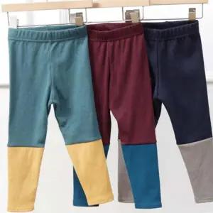 흔하지 않은 배색 투톤 디자인 유아 어린이 레깅스 키즈배색레깅스 조카선물