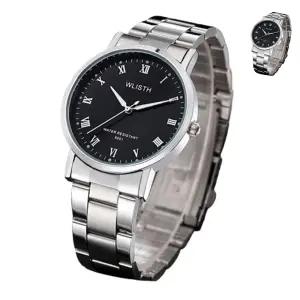남성 라이트 메탈 아날로그 손목 시계 정장 남자 방수