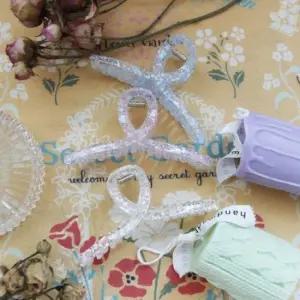 달마시안 페인팅 중형 웨이브 헤어 여성 집게핀