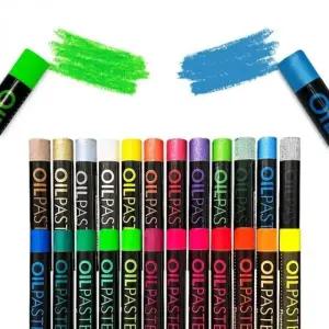 메탈릭 형광오일파스텔 세트 혼합컬러 아트용 색연필 (WFKMU50)