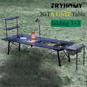 Tryhomy 접이식 6 유닛 확장 Igt 168cm 테이블 긴 IGT