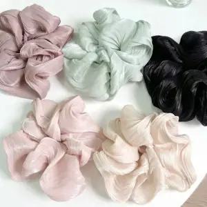 쉬폰 웨이브 스크런치 빅 곱창밴드 헤어슈슈 고무줄 올림머리 헤어끈 곱창끈 머리끈