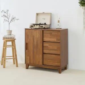 퍼스웰 그린 멀바우원목 LPM 슬라이딩 수납장서랍형(GB_029)