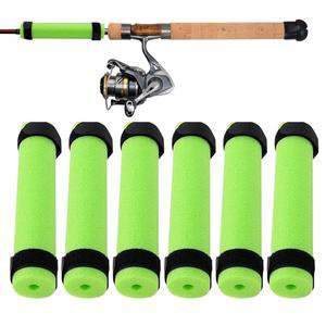 로드 플로트 낚싯대 -6 PCS 폼 라운드 플로티 카약 피싱 스트랩 포함 부력 있는 라인 보버 홀더 디바이스 피셔스 기어 내로우 낙수 방지 안전 태클 장치