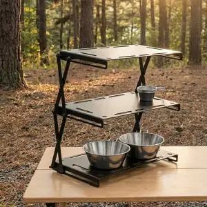 [KEEP]마운틴하이커 캠핑 미니 3단 쉘프 차박 접이식 선반