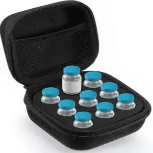타이니유 9 슬롯 인슐린 펩타이드 냉장고 휴대용 케이스 바이알 홀더 보관 보호 가방 표준 10ml 쿨러 여행