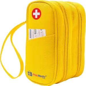 PracMedic Diabetes 여행용 파우치 - 에피펜 또는 트레이너 Auvi Q 흡입기 및 스페이서용 2단 휴대 케이스