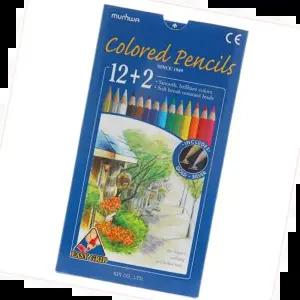 부드러운색연필 문화 14색목색연필 (12+2색)