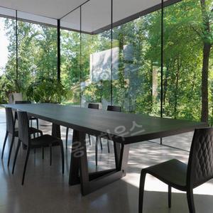 8인용식탁 10인용식탁 대형 회의 작업대 카페 200x80x75 테이블 수입 원목 5cm