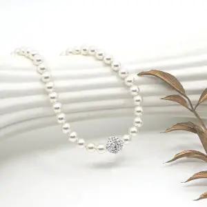 [오팔하우스] 14k 화이트 점토볼 6mm 스왈 진주 목걸이 OPPN0660