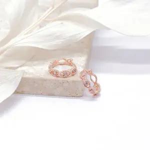 [오팔하우스] 14k 웨이브 큐빅 원터치 귀걸이 OPSYE18000-1