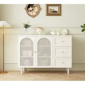 북유럽 라탄 서랍장 현관 거실장 원목 수납장 인테리어 수납 거실