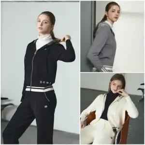 [힐크릭] 여성 골프 의류 25FW 클라우드 위브 니트 셋업 SET 3종택1