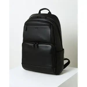 [롯데백화점]닥스 액세서리 블랙 로고장식 가죽 백팩 DBBA3E696BK