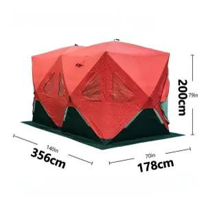 더블 큐브 텐트 패밀리 낚시 8 하우스 퀼팅 얼음