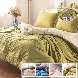 차렵이불세트 60수 퀼팅 고밀도 순면 침대패드SS 블루