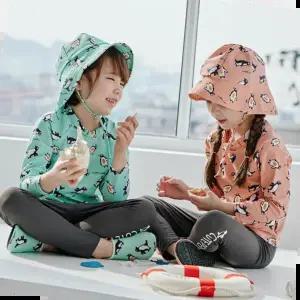 남아수영복 베베샤 펭귄 상하복 래쉬가드